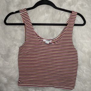 Striped Crop Tank Top